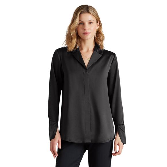 RHONE Women's Black Party Blouse size Large NWT. - Picture 2 of 11